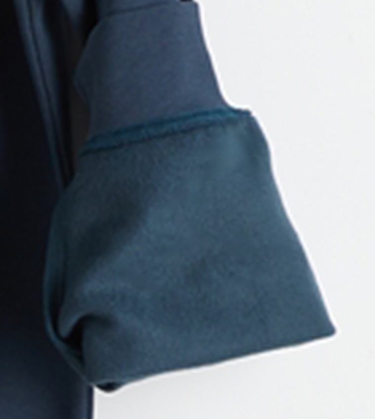 Solid Collared Long Sleeves Sweatshirt