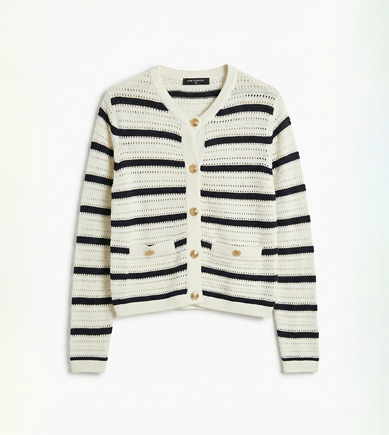 Striped Long Sleeves Cardigan