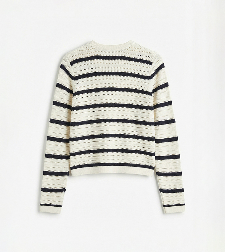 Striped Long Sleeves Cardigan