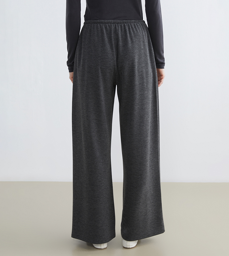 Drawstring Waist Wide Leg Sweatpants