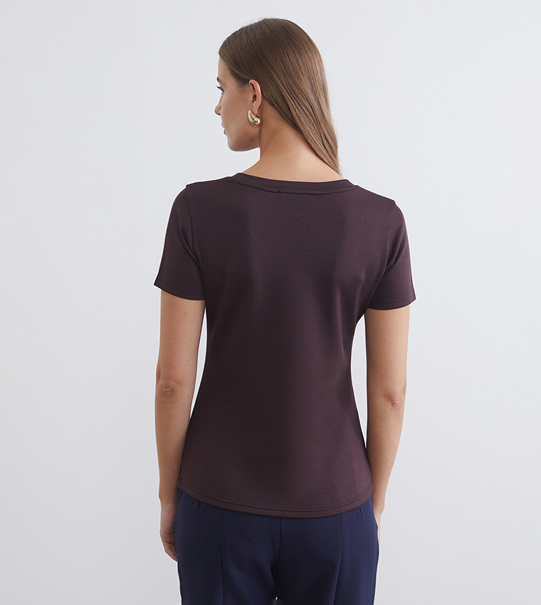 اٍل سي واي كيكي  تيشيرتات  كم قصير  - بني  Short Sleeve T-Shirts
