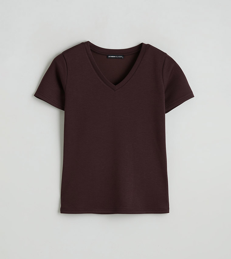 اٍل سي واي كيكي  تيشيرتات  كم قصير  - بني  Short Sleeve T-Shirts