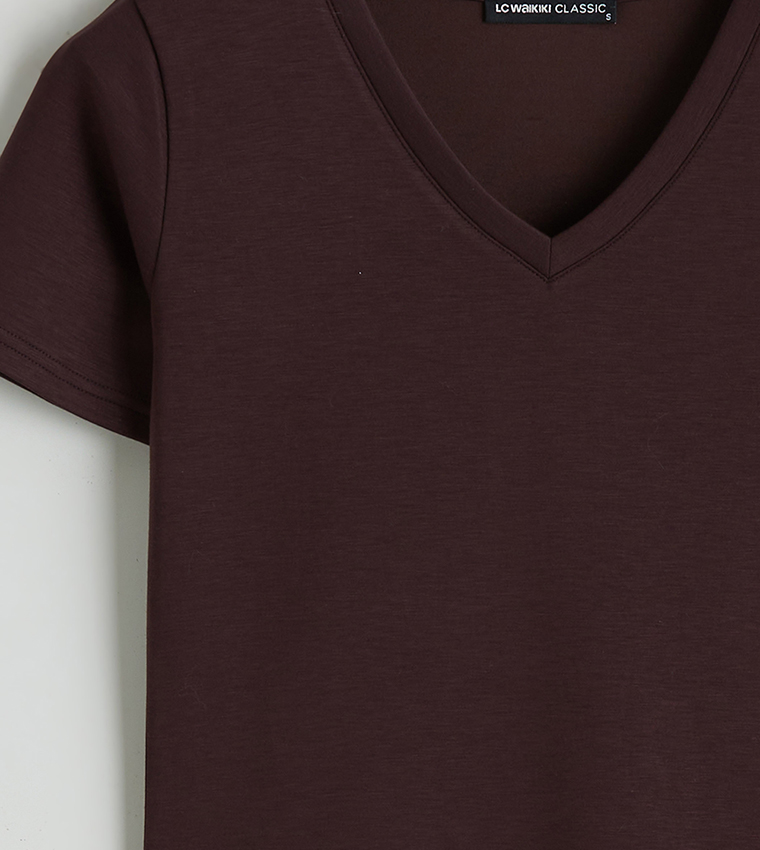 اٍل سي واي كيكي  تيشيرتات  كم قصير  - بني  Short Sleeve T-Shirts