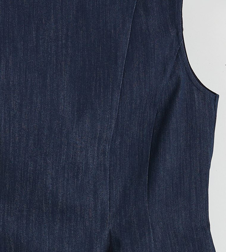 Solid Sleeveless Peplum Top