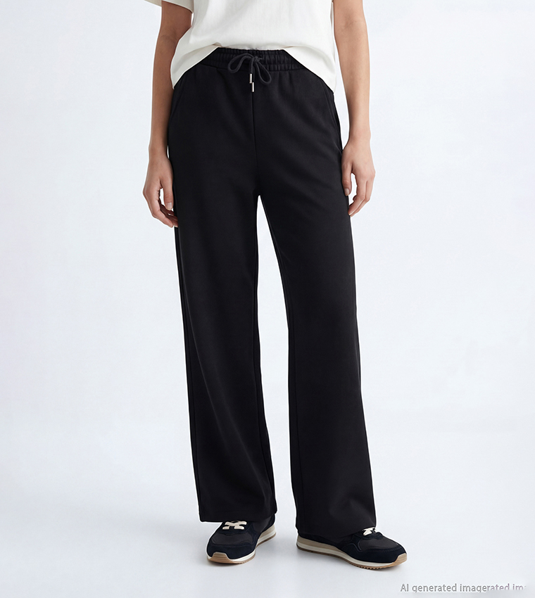 Drawstring Waist Thick Sweatpants