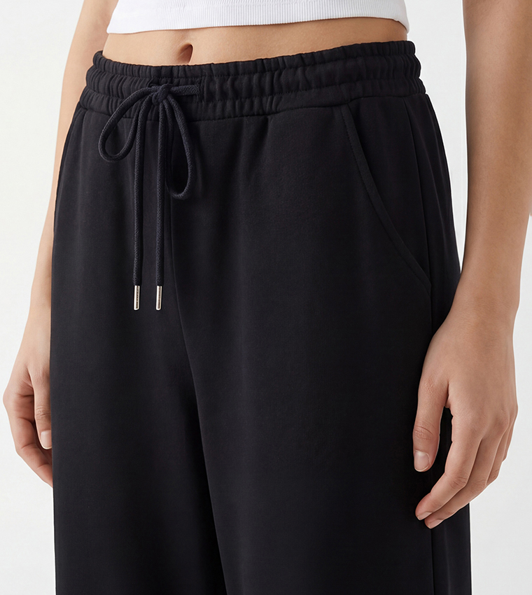 Drawstring Waist Thick Sweatpants