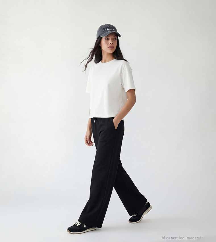 Drawstring Waist Thick Sweatpants