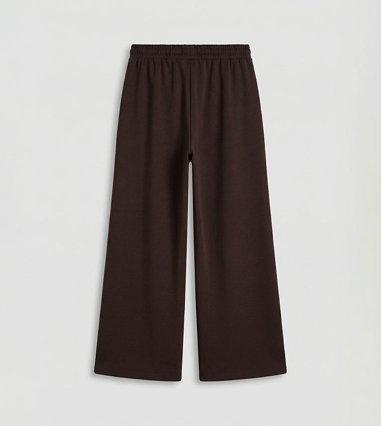 Drawstring Waist Wide Leg Sweatpants