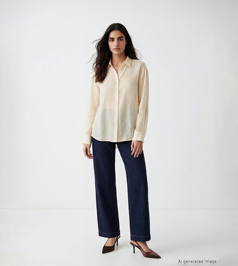 اٍل سي واي كيكي  قمصان - بيج Casual Tops