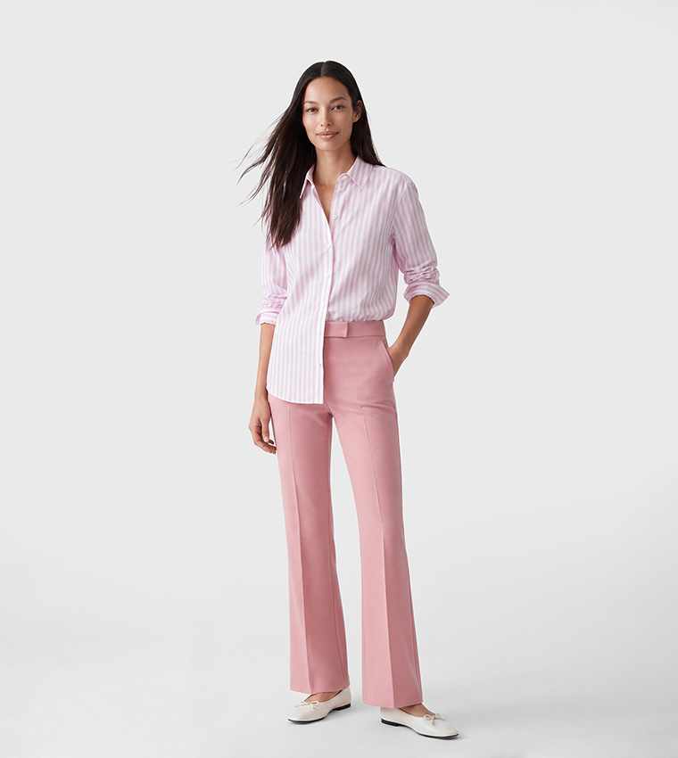 Striped Long Sleeves Poplin Shirt