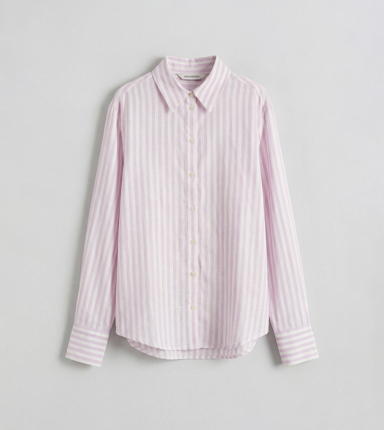 Striped Long Sleeves Poplin Shirt