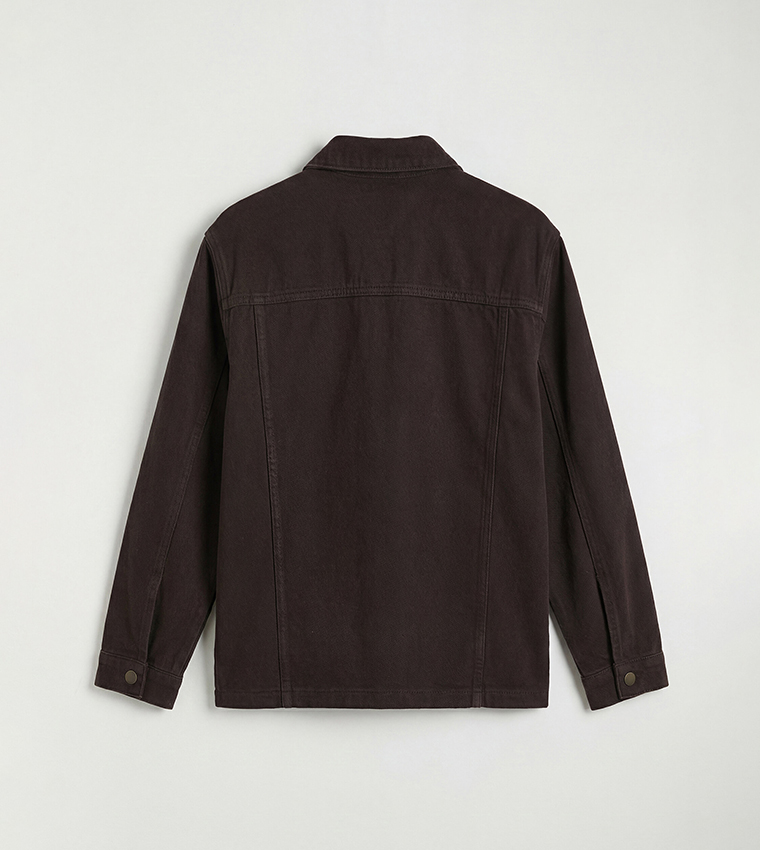 Washed Long Sleeves Oversized Denim Jacket