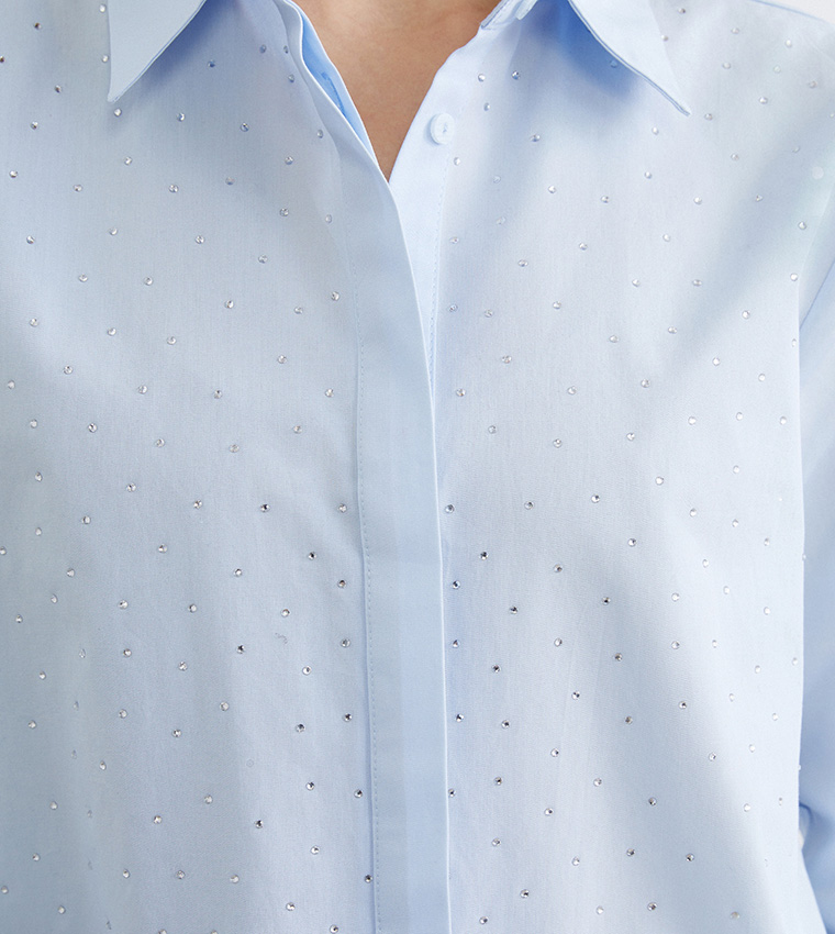 Embellished Long Sleeves Shirt Tunic