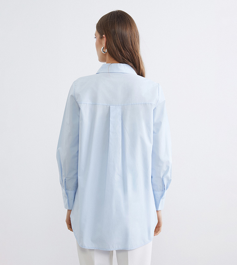 Embellished Long Sleeves Shirt Tunic