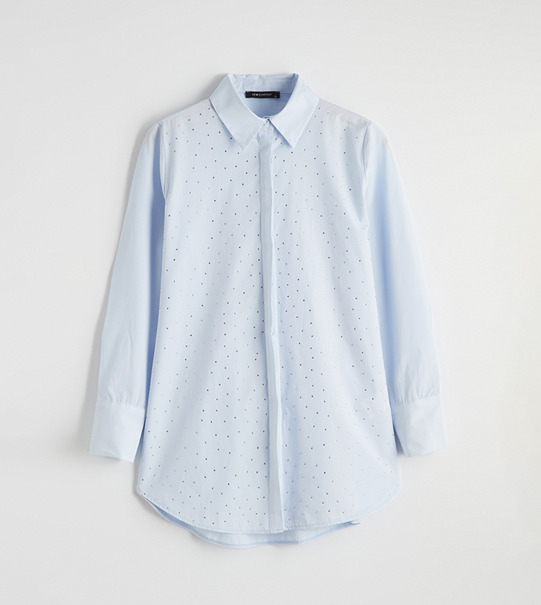 Embellished Long Sleeves Shirt Tunic