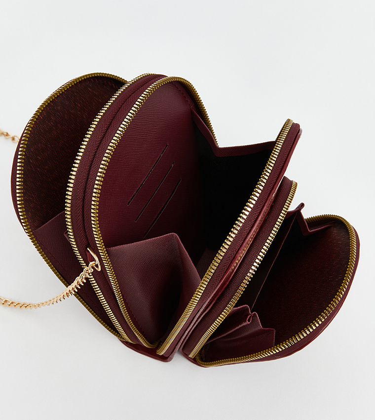 Textured Leather-Look Shoulder Bag