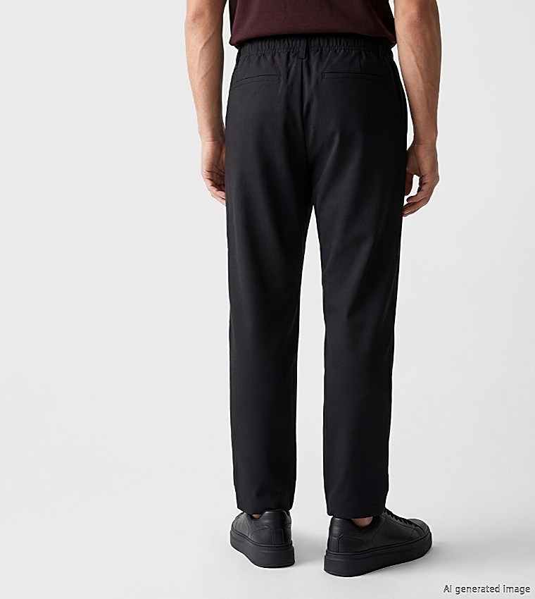Solid Regular Fit Trousers