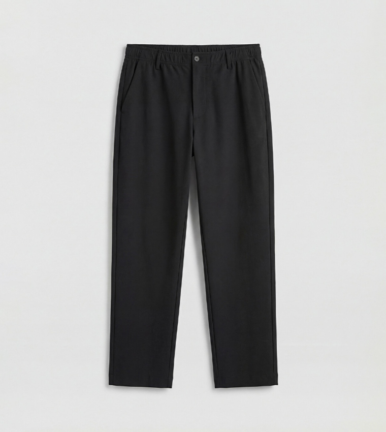 Solid Regular Fit Trousers