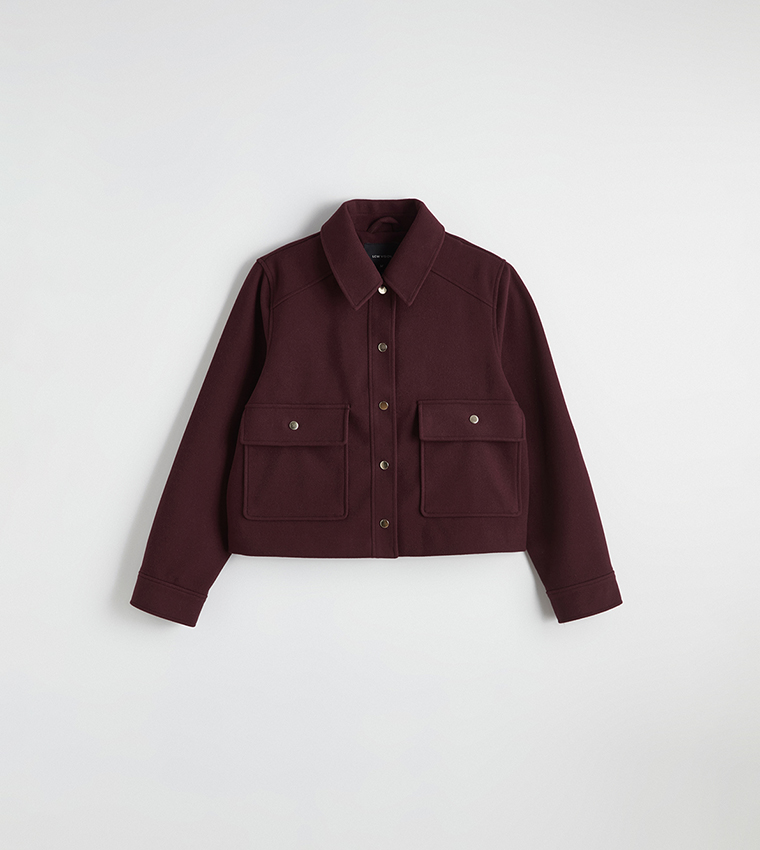 LC Waikiki  Casual Jackets - Maroon Casual Jackets