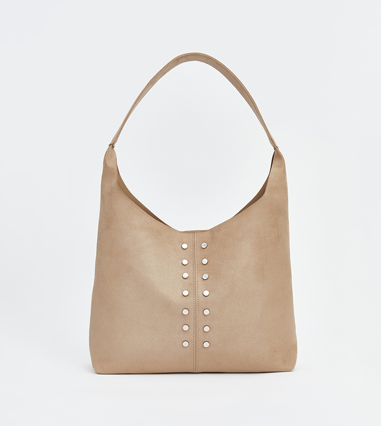 Moka Troklu Suede Shoulder Bag with Pouch