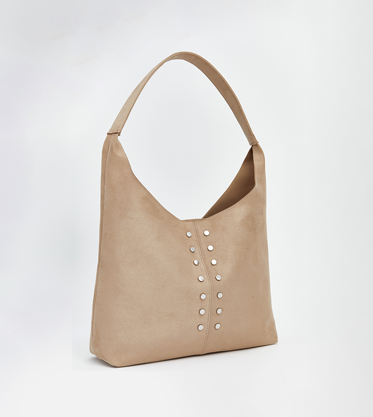Moka Troklu Suede Shoulder Bag with Pouch