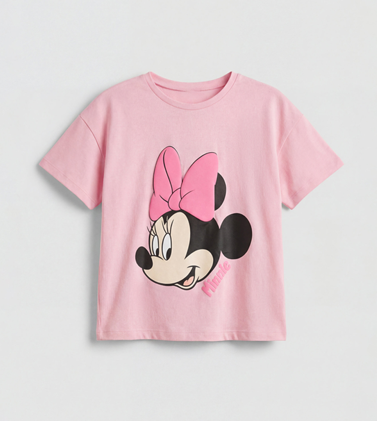 Minnie Mouse Printed Short Sleeves T-Shirt & Leggings Sets