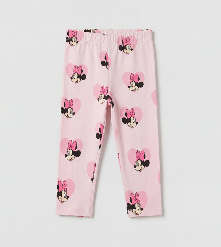 Minnie Mouse Printed Short Sleeves T-Shirt & Leggings Sets