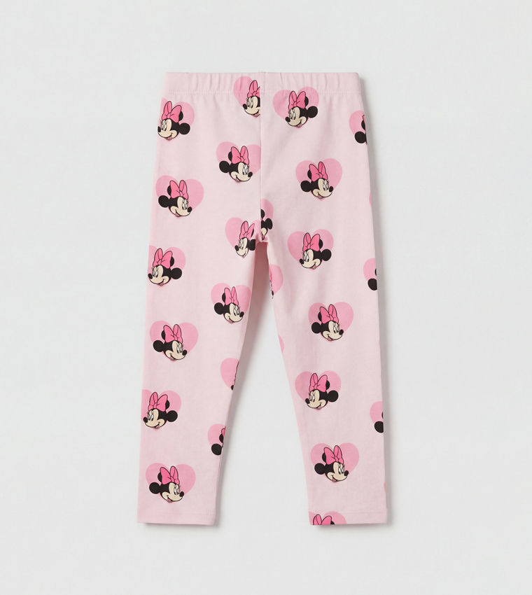 Minnie Mouse Printed Short Sleeves T-Shirt & Leggings Sets