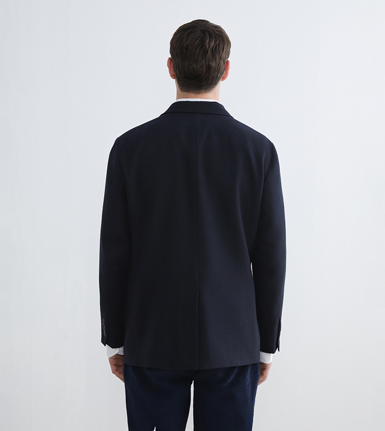 Long Sleeves Wool Blend Blazer