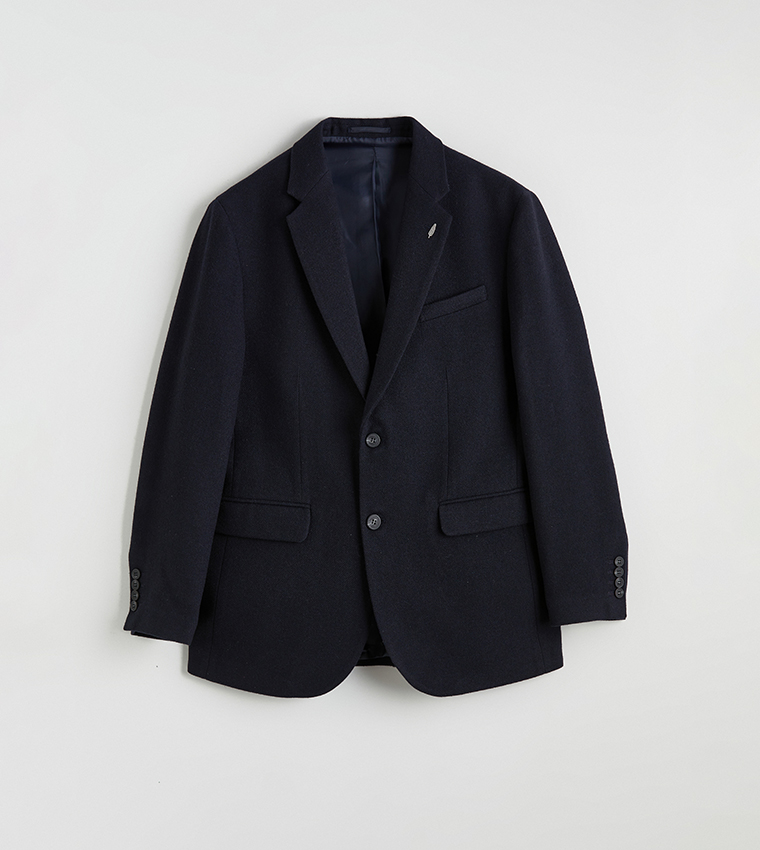 Long Sleeves Wool Blend Blazer