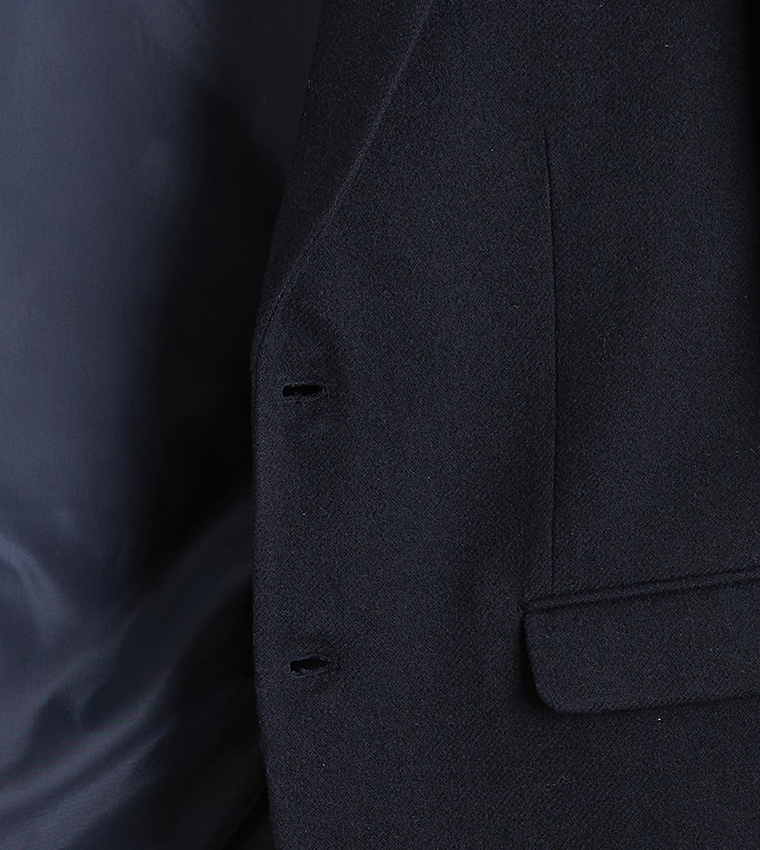 Long Sleeves Wool Blend Blazer