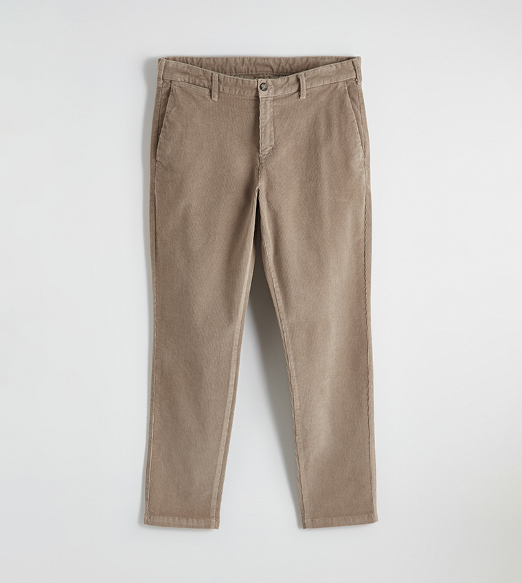 Textured Regular Fit Corduroy Pants