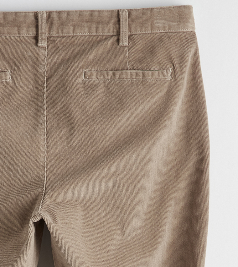Textured Regular Fit Corduroy Pants