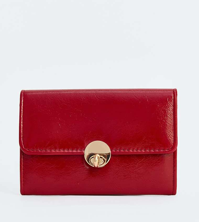 Solid Twist Lock Mini Wallet