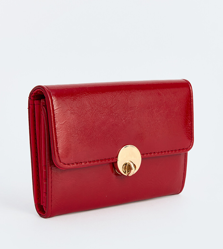 Solid Twist Lock Mini Wallet