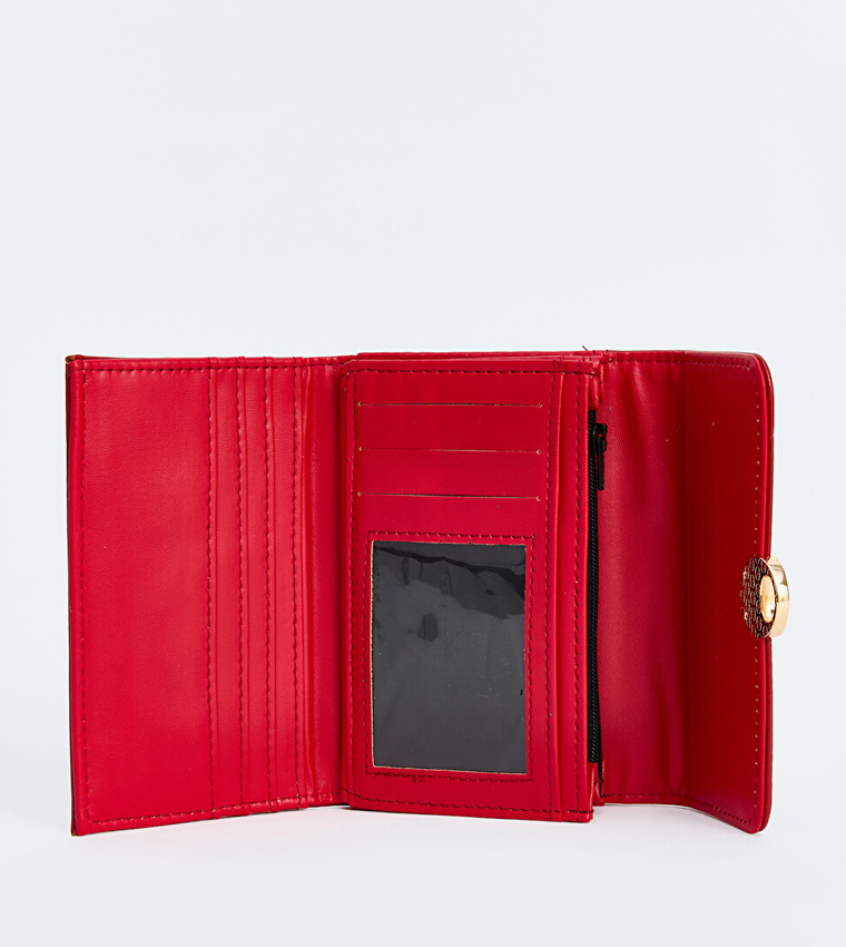 Solid Twist Lock Mini Wallet