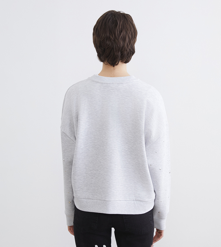 سويتشيرت اوفرسايز بقبة مستديرة 