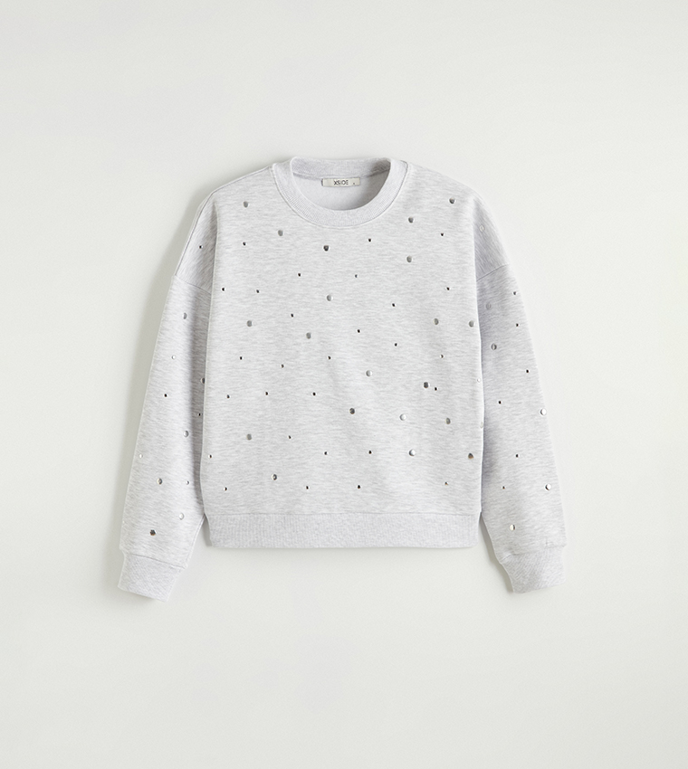 سويتشيرت اوفرسايز بقبة مستديرة 