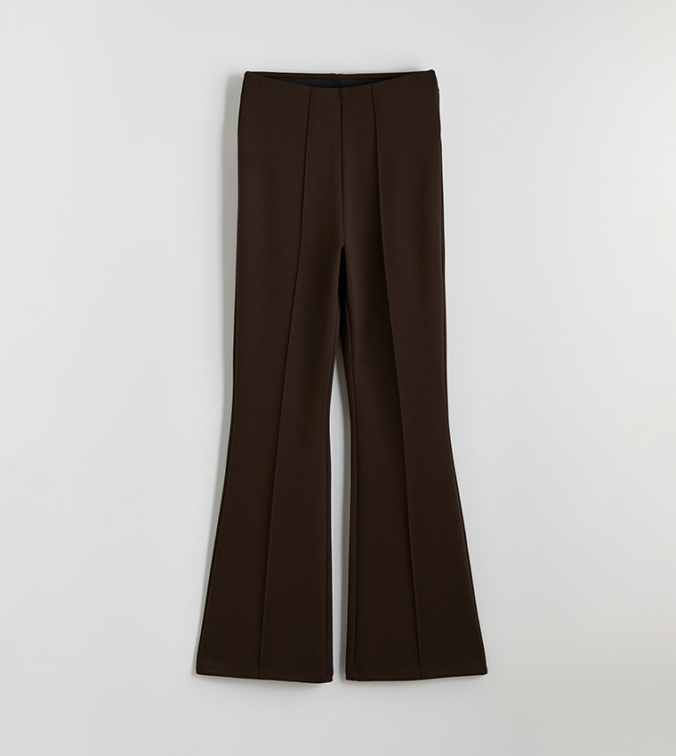 بنطلون رياضة واسع سادة بخصر مرن 