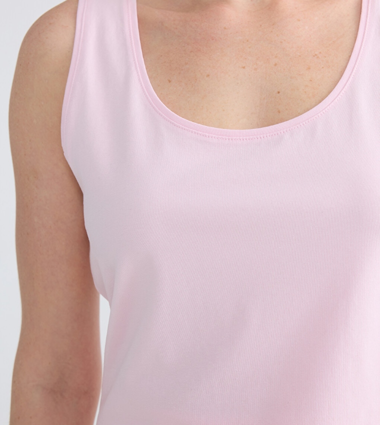 اٍل سي واي كيكي  توبات بلا أكمام  - وردي Sleeveless Tops