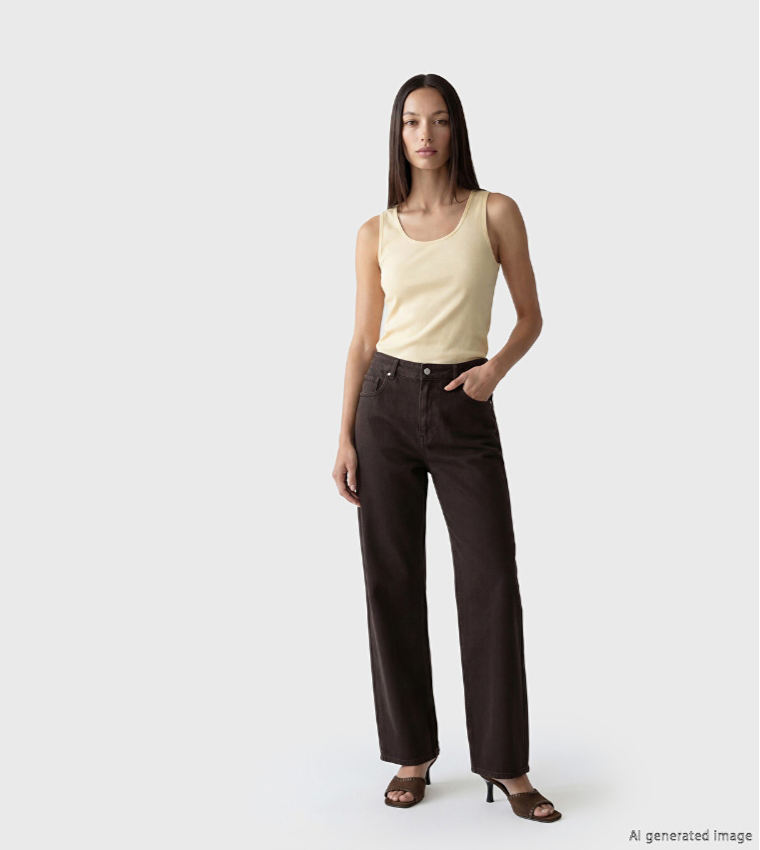 LC Waikiki  Sleeveless Tops - Beige Sleeveless Tops