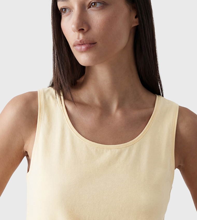 LC Waikiki  Sleeveless Tops - Beige Sleeveless Tops