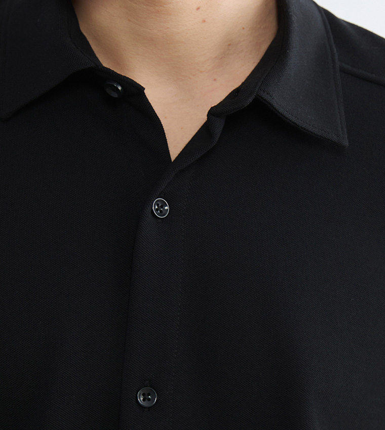 Solid Regular Collar Long Sleeves Shirt