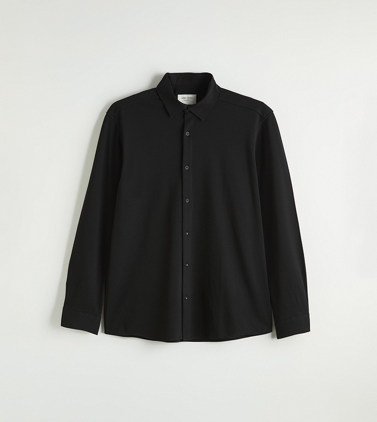 Solid Regular Collar Long Sleeves Shirt