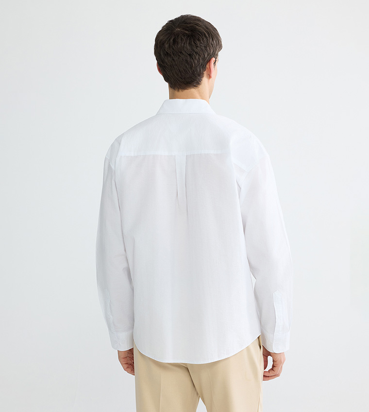 Solid Long Sleeves Poplin Shirt