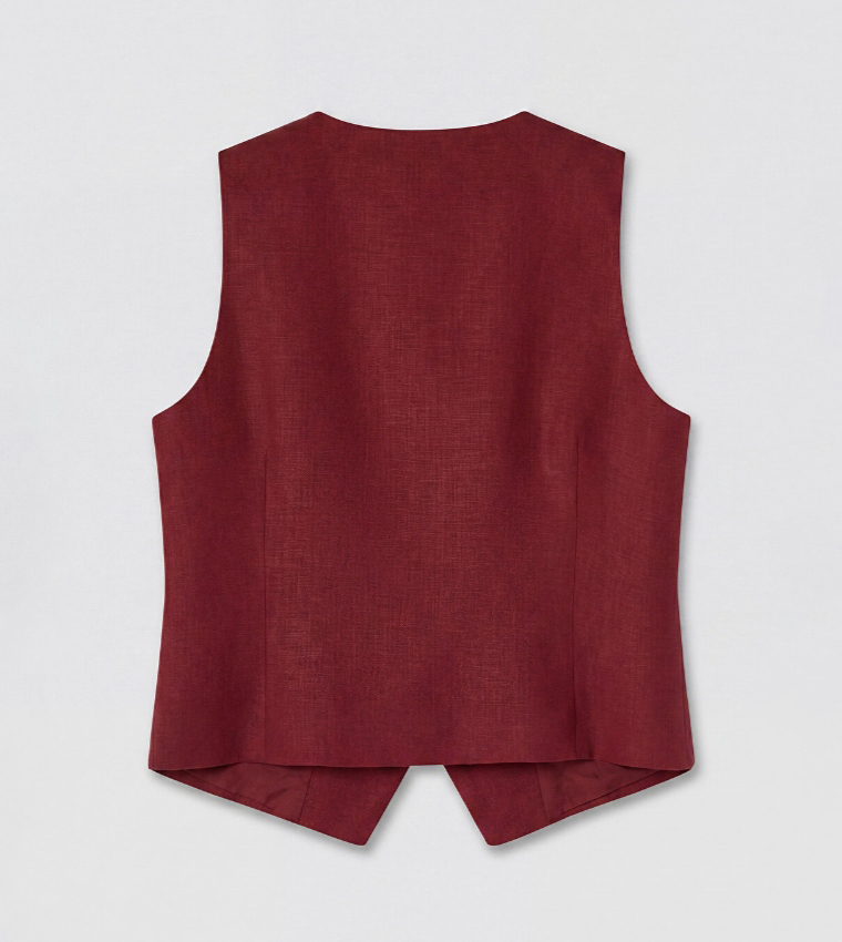 Solid V Neck Vest