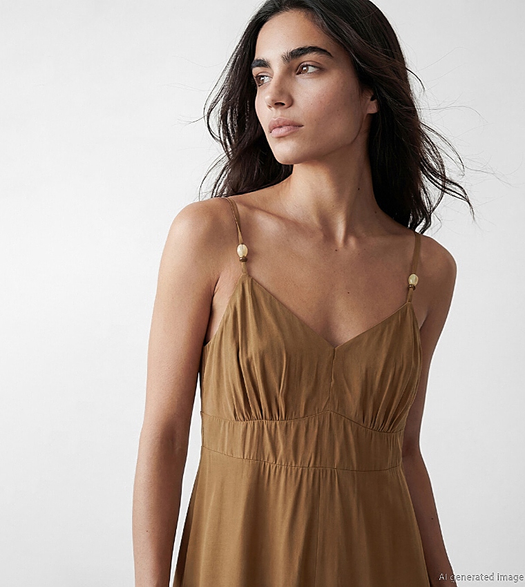 Solid Strappy Maxi Dress