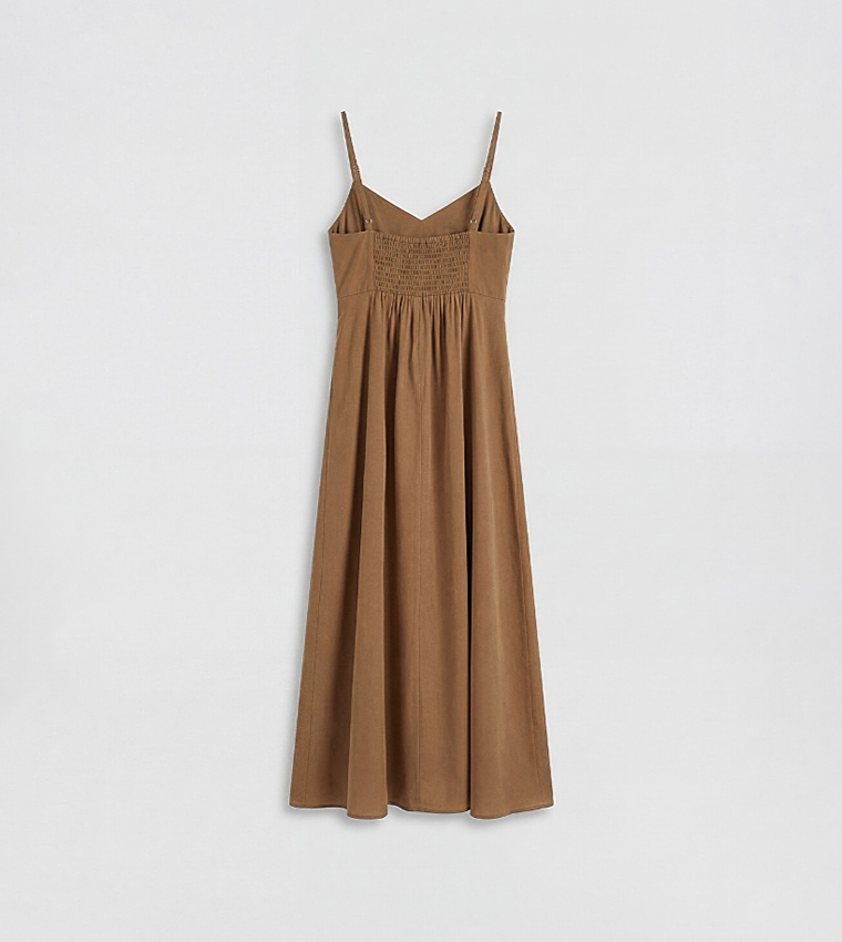 Solid Strappy Maxi Dress