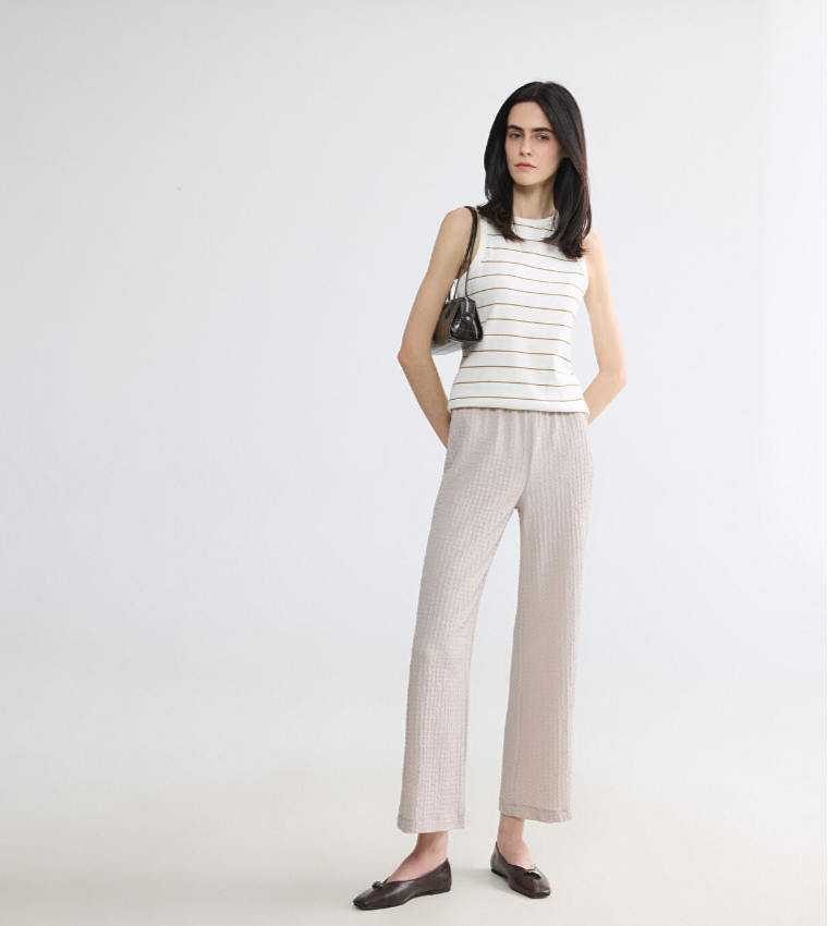 Striped Crew Neck Tank Top