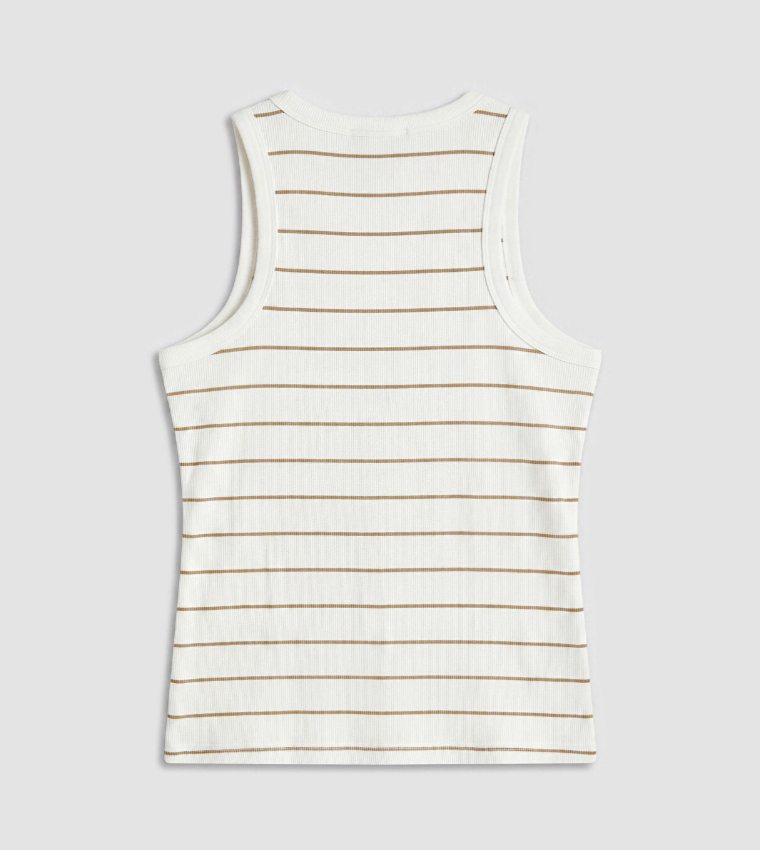 Striped Crew Neck Tank Top